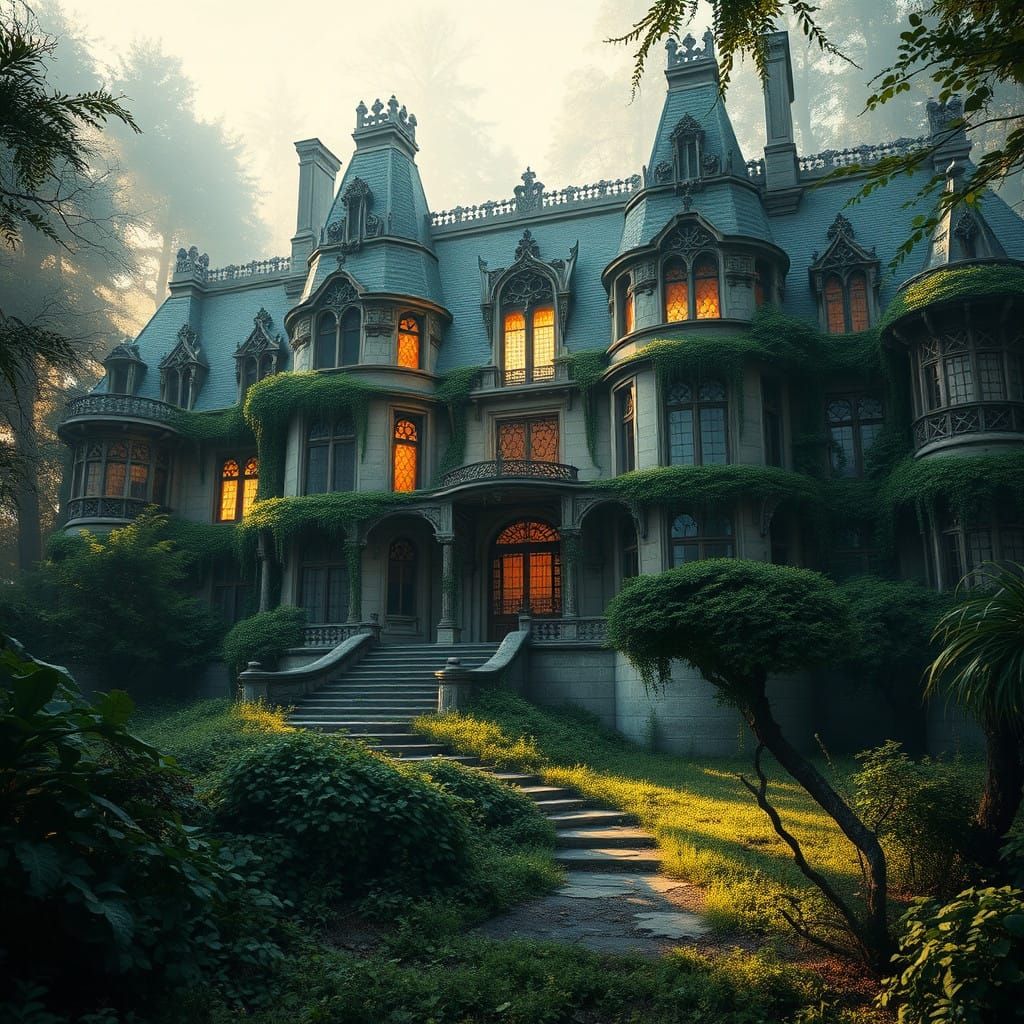 Ethereal French Chateau Lost in Time