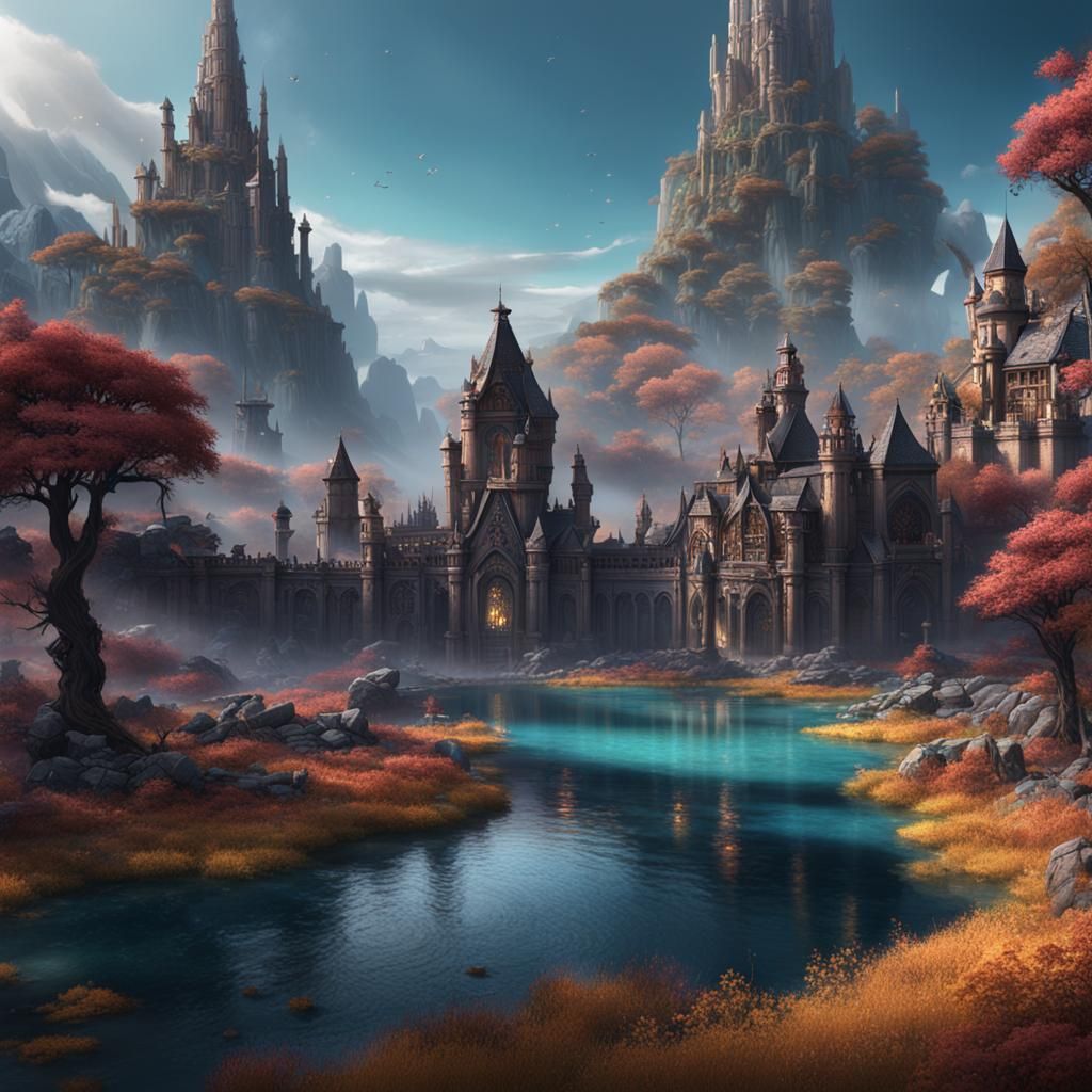 Fantastical Matte Painting in Deep Color