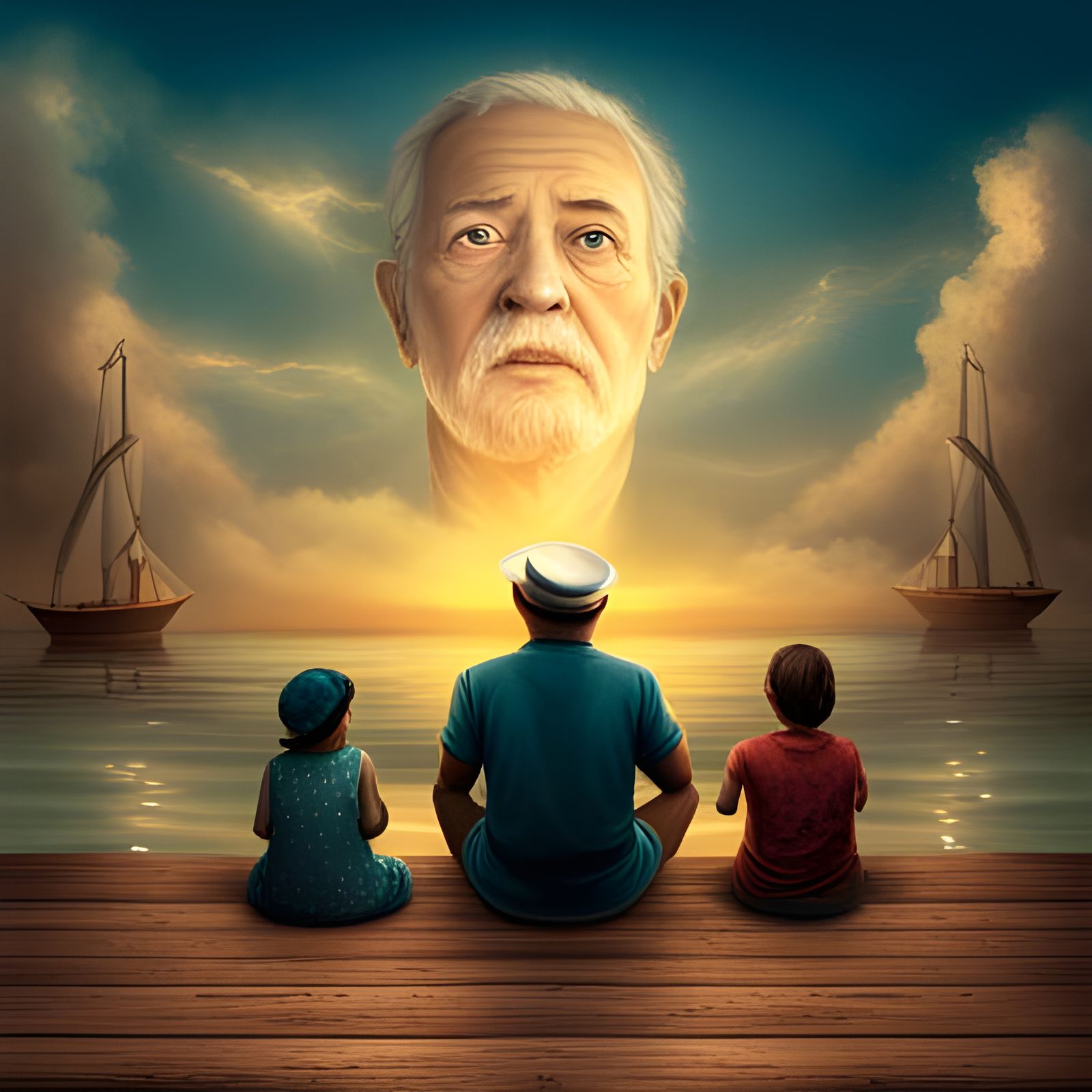 Seafaring Storyteller: A Detailed Fantasy Concept Art