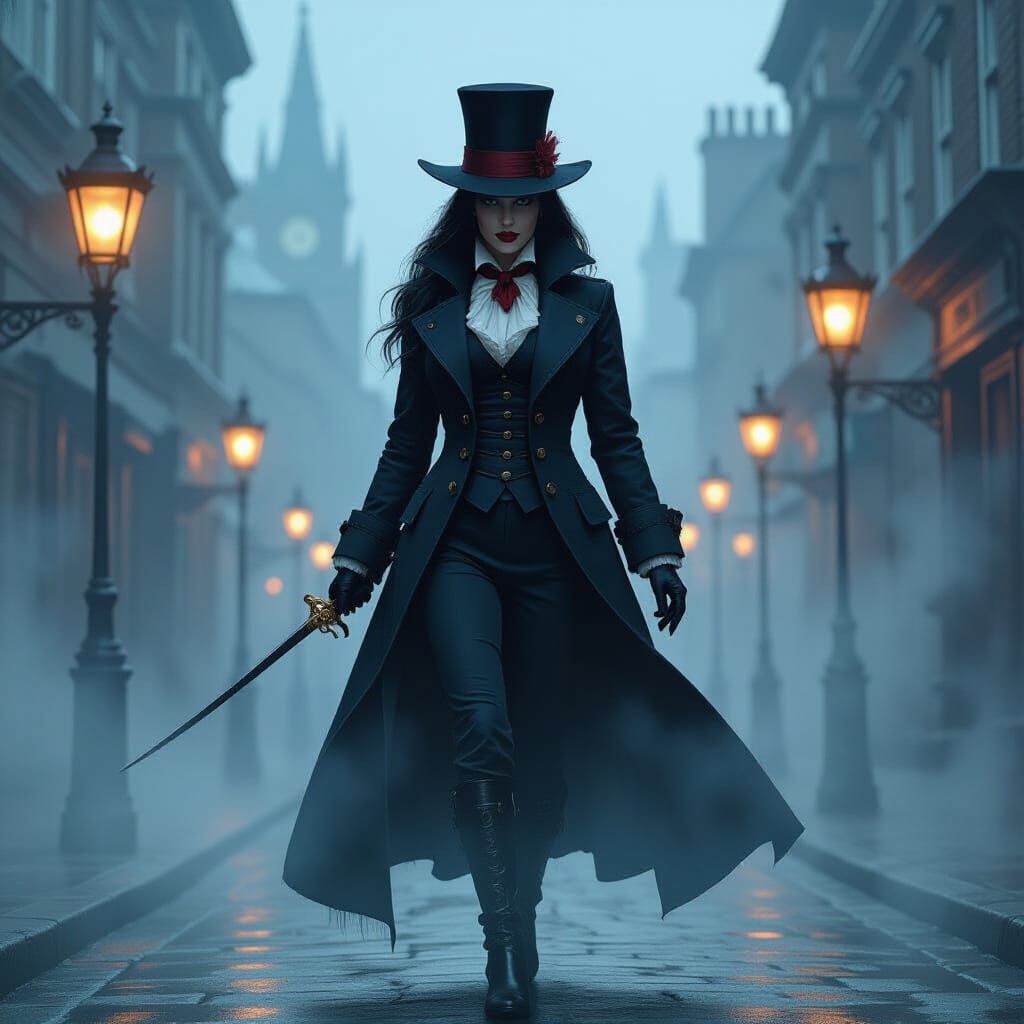 Victorian Vampire Hunter Emerges from London Fog
