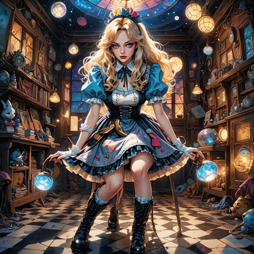 Alice locked in Mad Hatters house