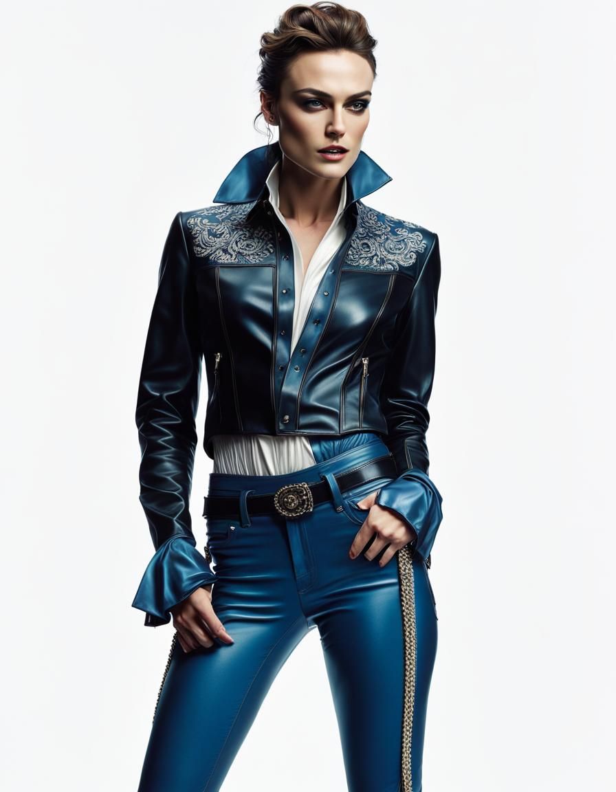 Keira Knightley as Rockstar Model in Baroque Style