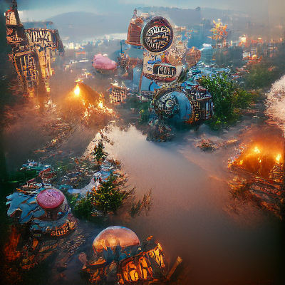 Post-Apocalyptic Cityscape in Hyperrealism