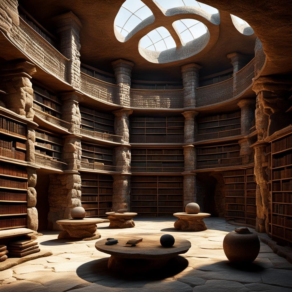 Futuristic Stone Age Library