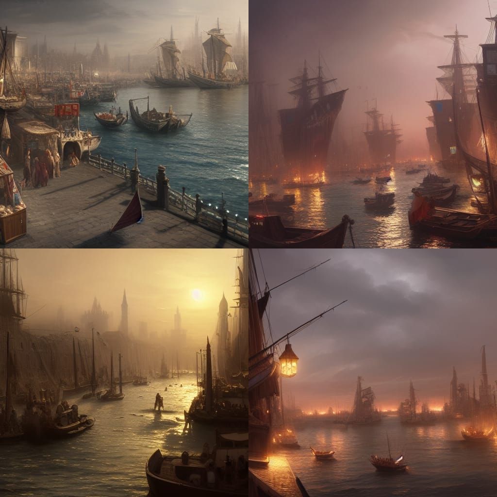 Arab-European Port City Concept Art