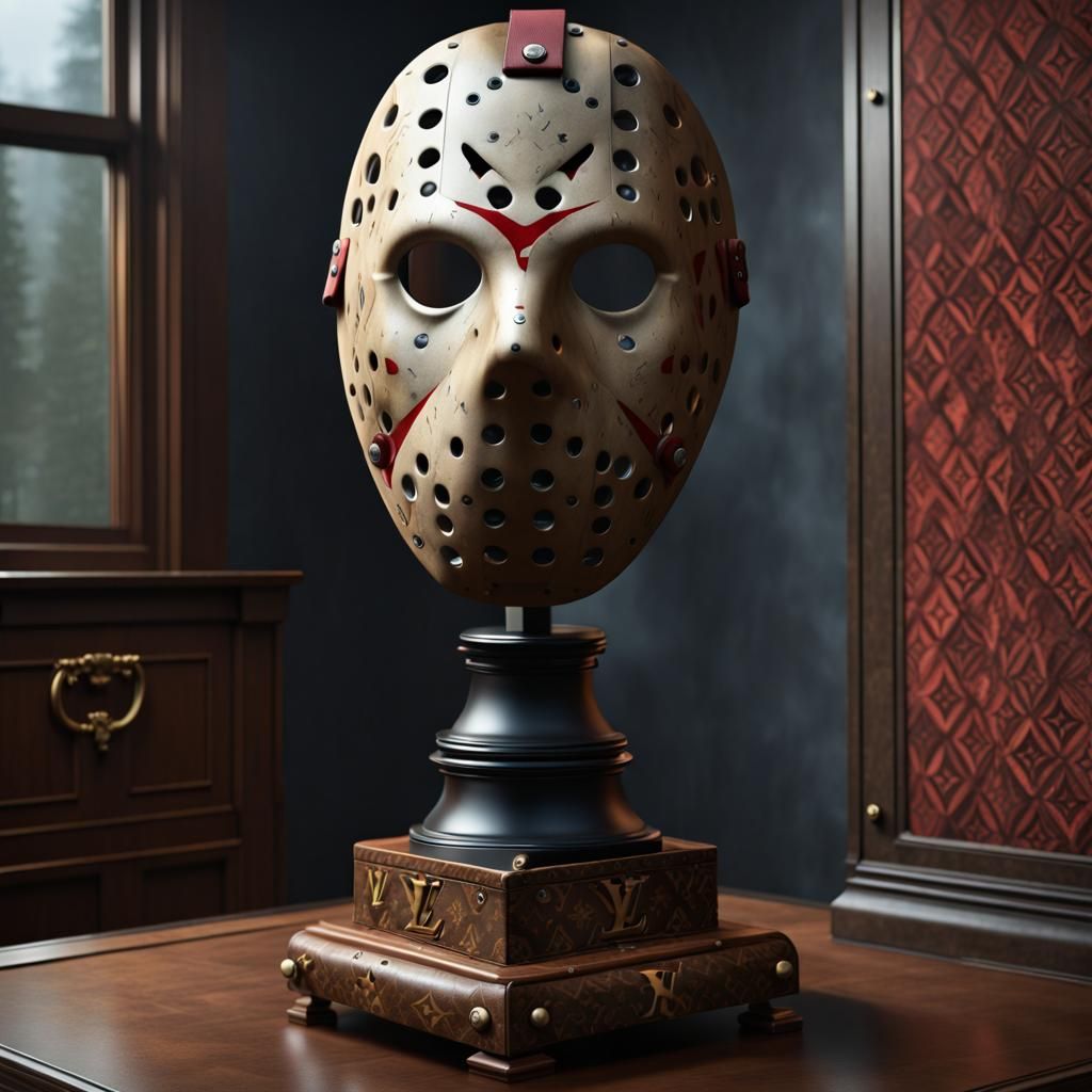 Louis Vuitton Jason Mask on Pedestal