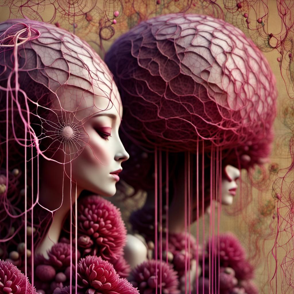 Optical Art with Figures and Hebrew Script