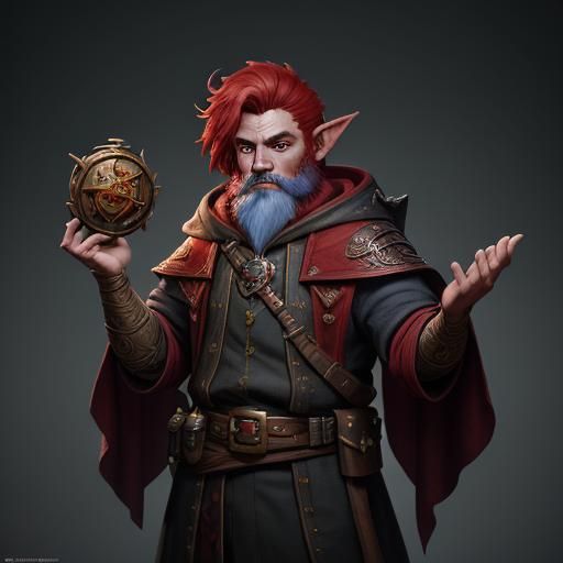 Handsome Gnome Burglar Spell Caster in Detailed Matte Painti...