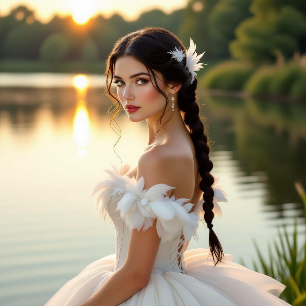 Swan Queen Odette in Tulle Dress by Shimmering Lake