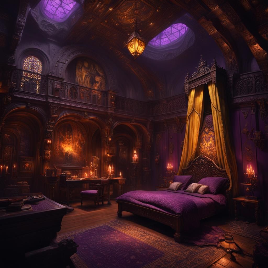 Dracula's Chamber: Dark Fantasy Concept Art