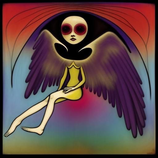 Colorful Surreal Angel Flying from Montgomery