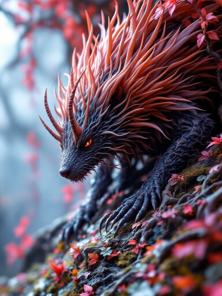 Echidna-Wolf Hybrid in Dystopian Realism