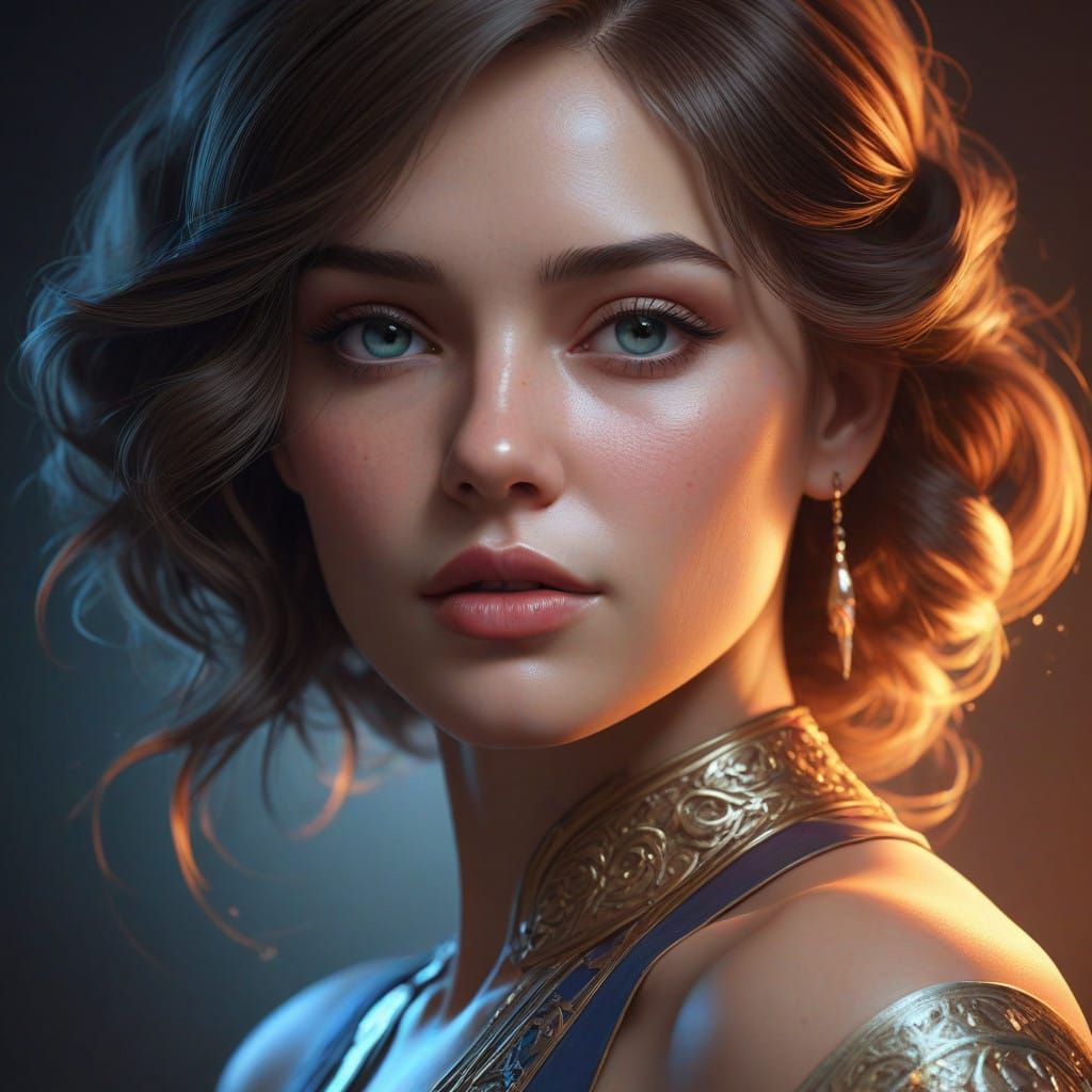 Ethereal Portrait of a Mysterious Lady