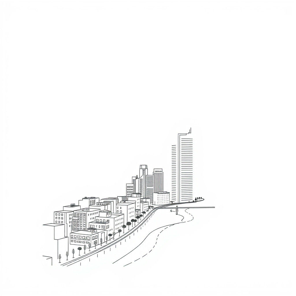 Tel Aviv: Minimalist Line Art Illustration