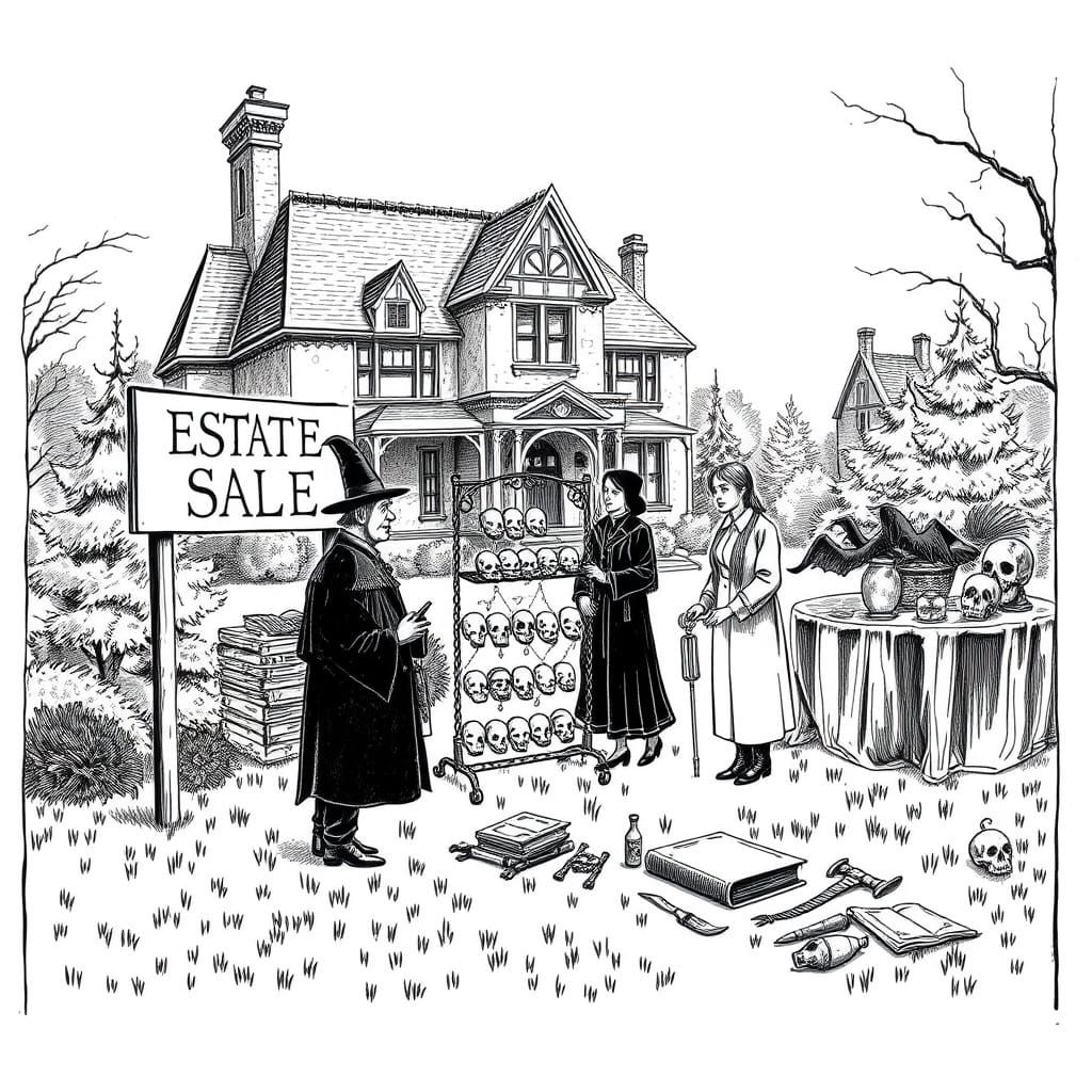 Gomez's Bargain at the Addams Estate Sale