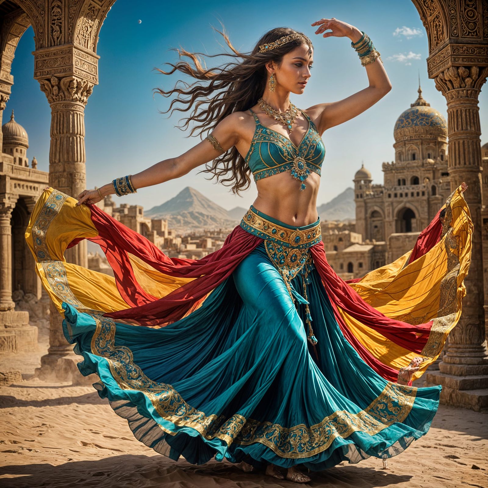 Ethereal Dancer in Cosmic Ballet