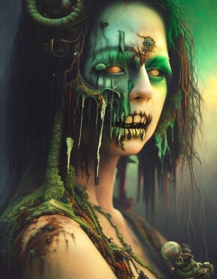 Surreal Zombie in Hyperrealistic Pop Art Style