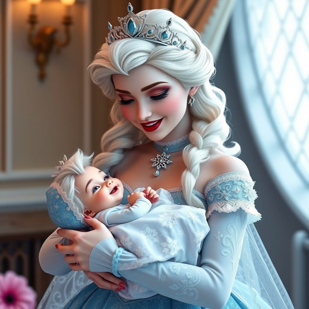 Elsa and Daughter: A Heartwarming Disney Portrait