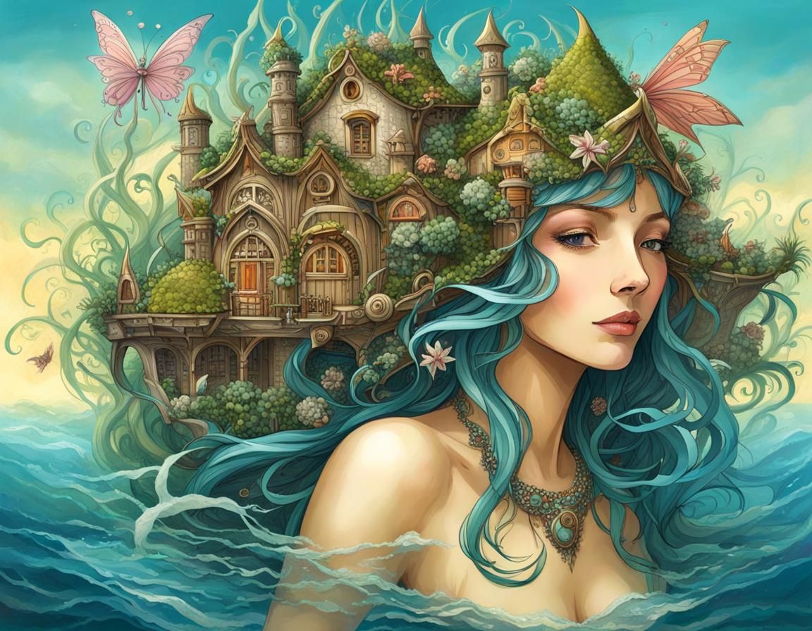 Underwater Fairy Village with Gypsy Fairy
