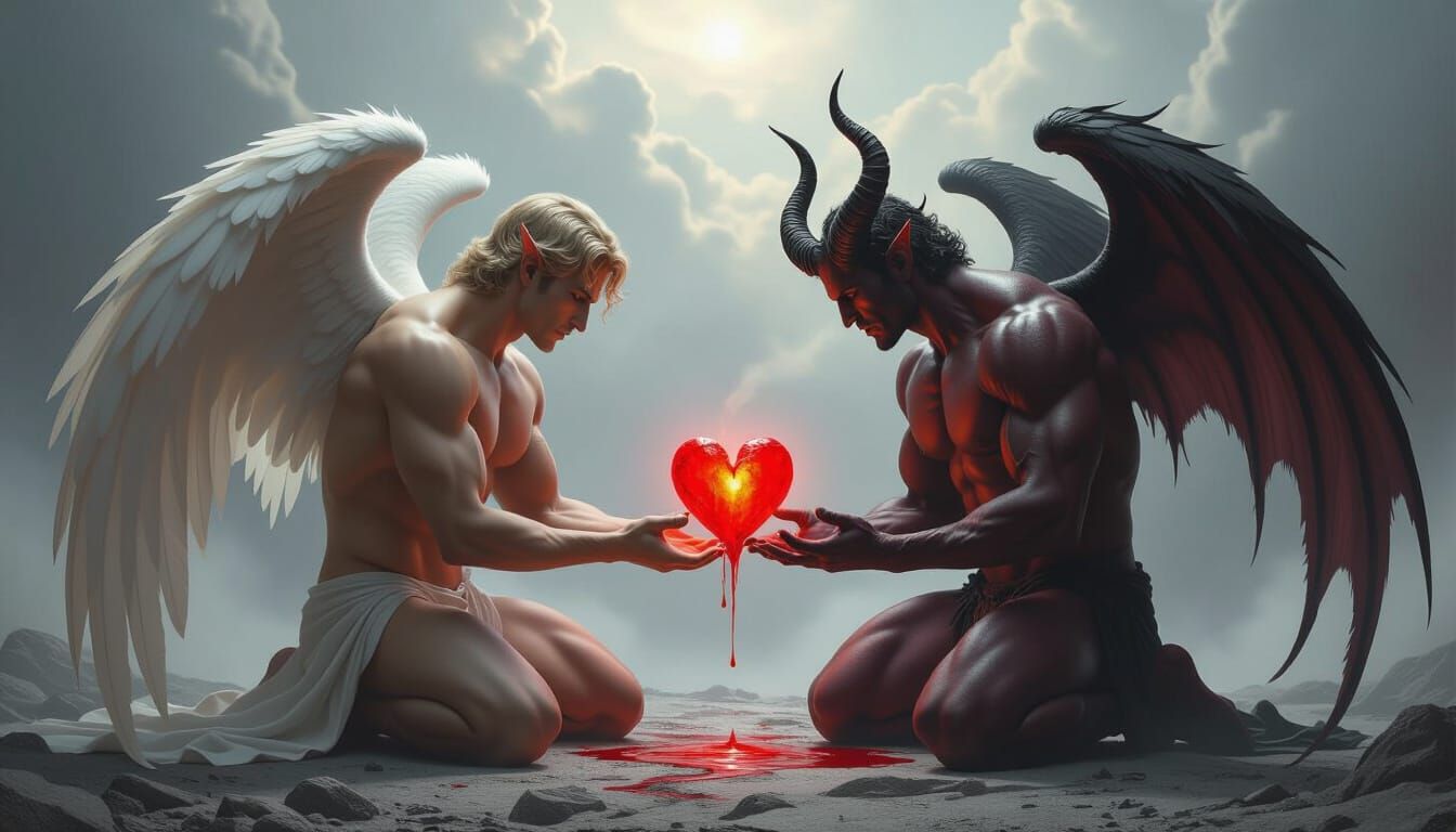 Angel and Demon Unite Over Broken Heart