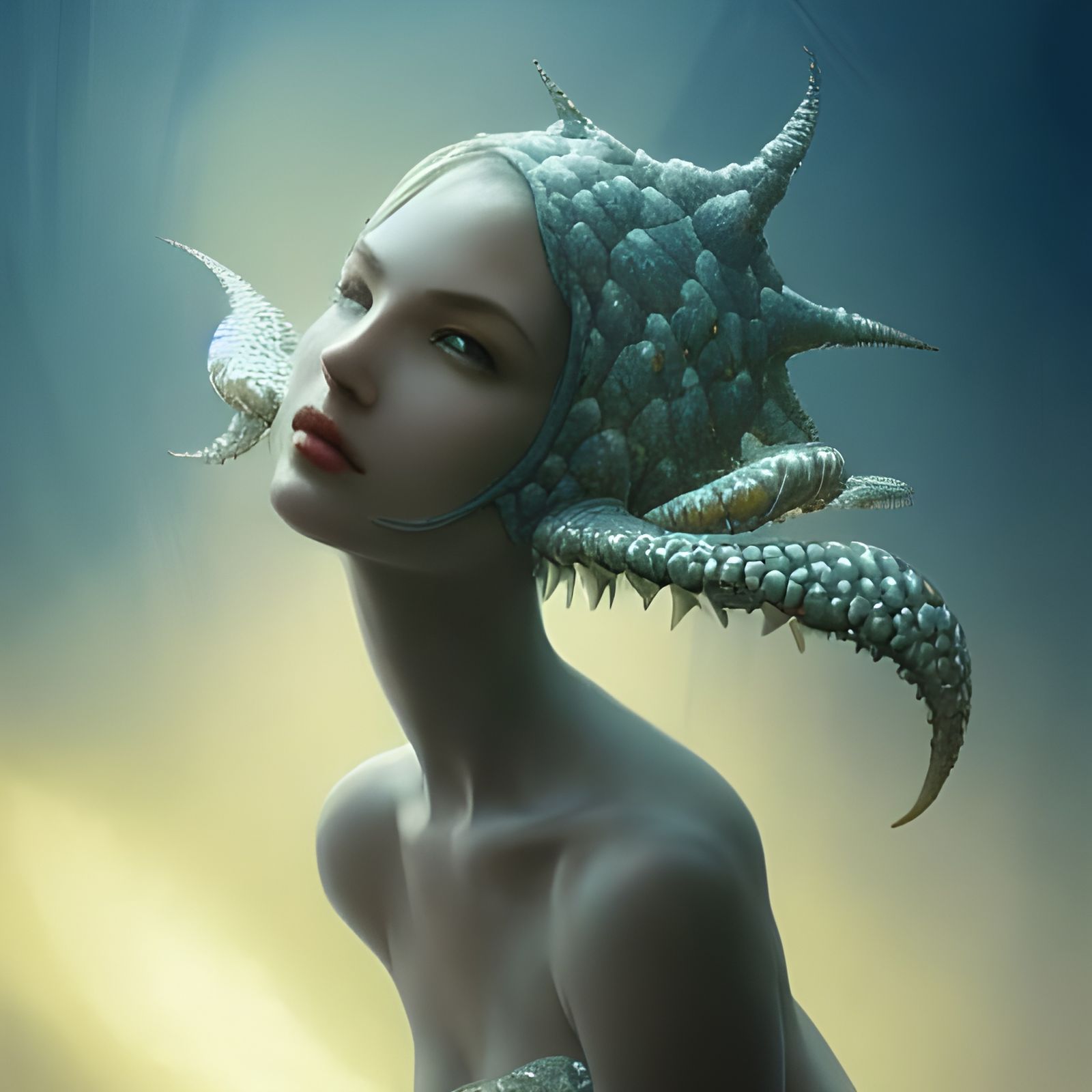 Elegant Starfish Portrait in 3D, 4K Resolution