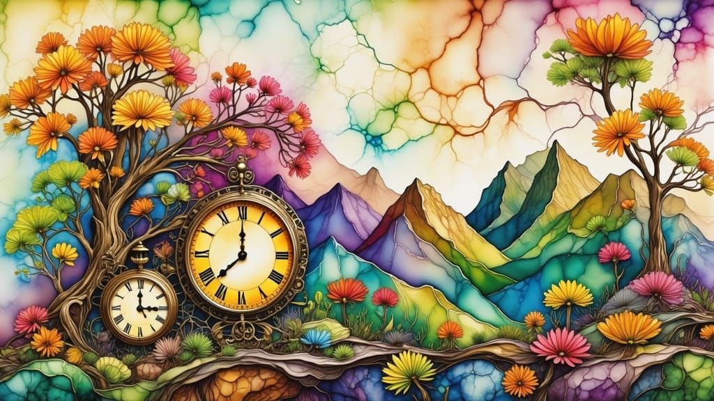 Clockwork Nature: Mechanical Floral Landscape