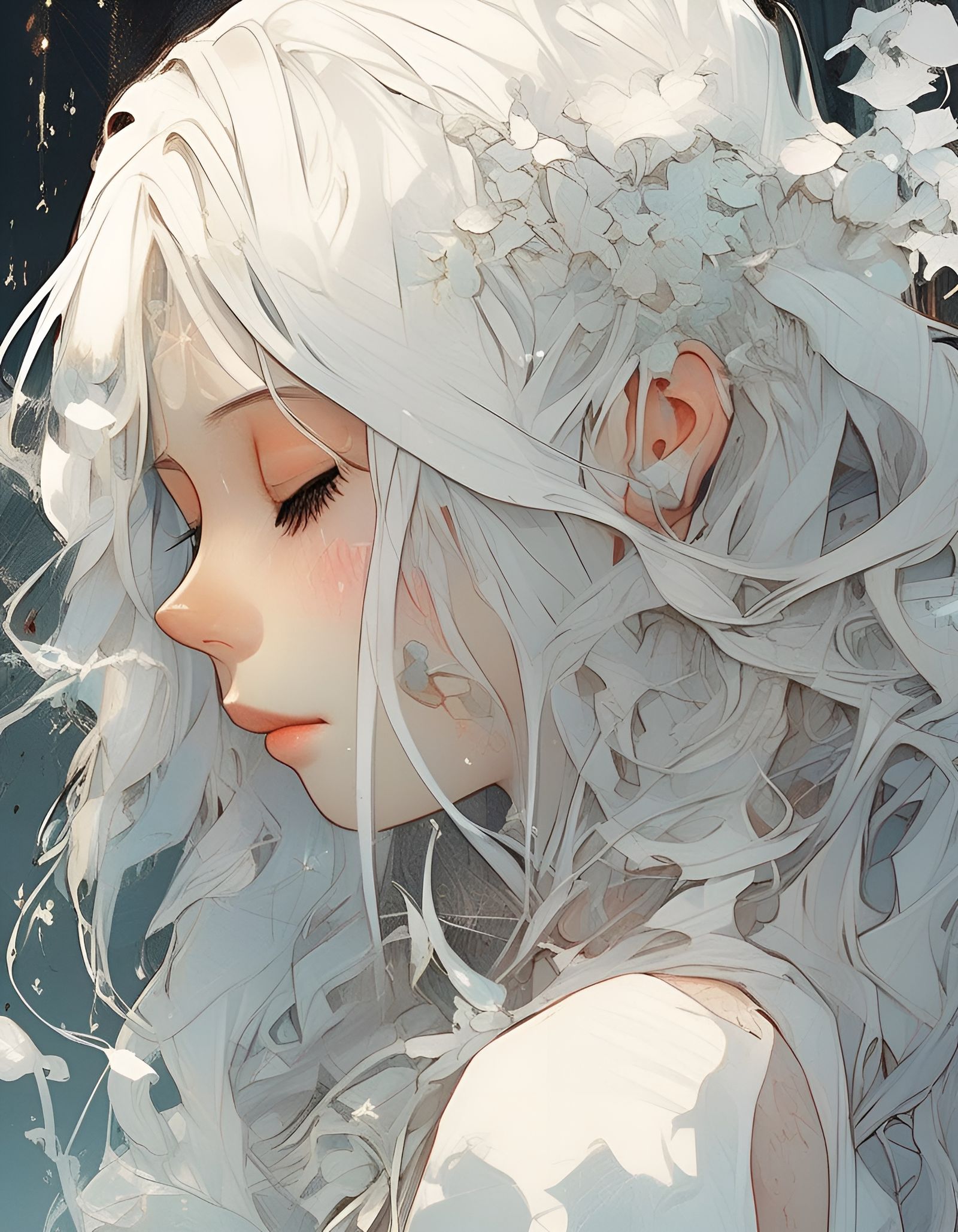 Anime Girl Portrait in Pop Art Style