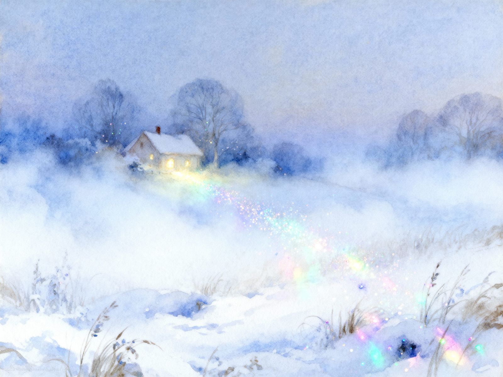 Dreamy blur in winter