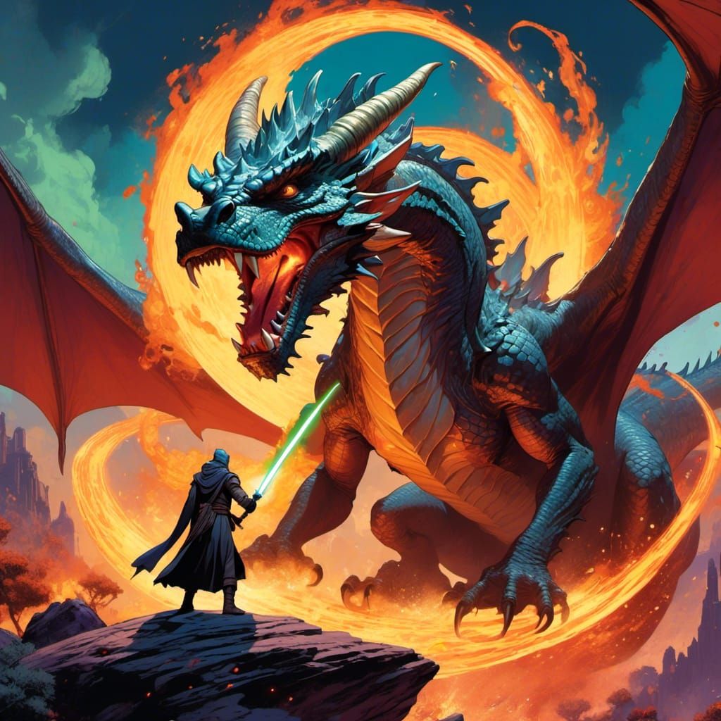 Legendary confrontation between an ancient noble Jedi and a ...