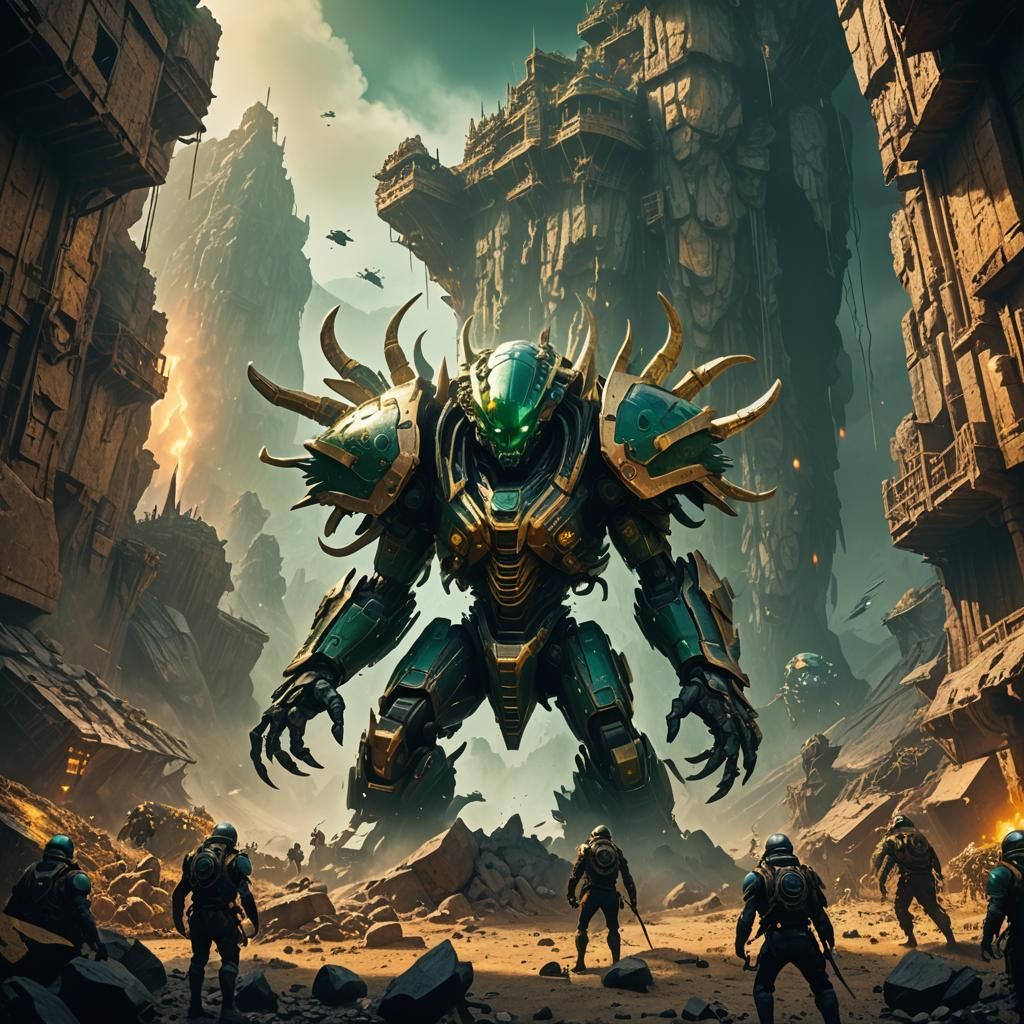 Armored Alien Invasion: Fantasy Concept Art