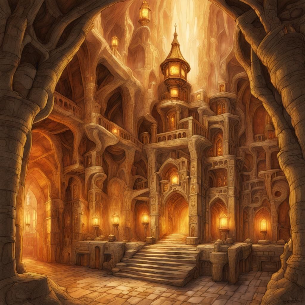 Majestic Dwarven Palace in Nidavellir: Fantasy Art