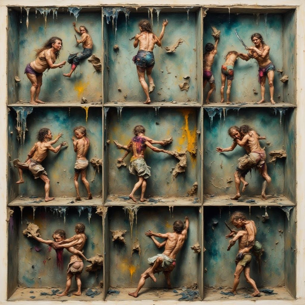 Anguished Souls Trapped in Glass Cubes