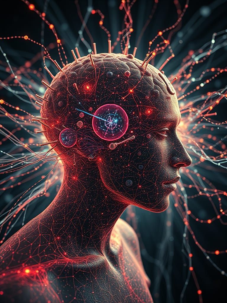 Brain Network: Infinite Consciousness in Detailed Render