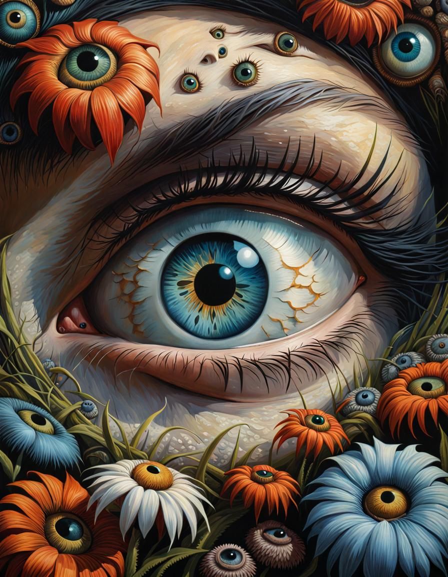 Eldritch Eyes: A Surreal Fantasy Painting