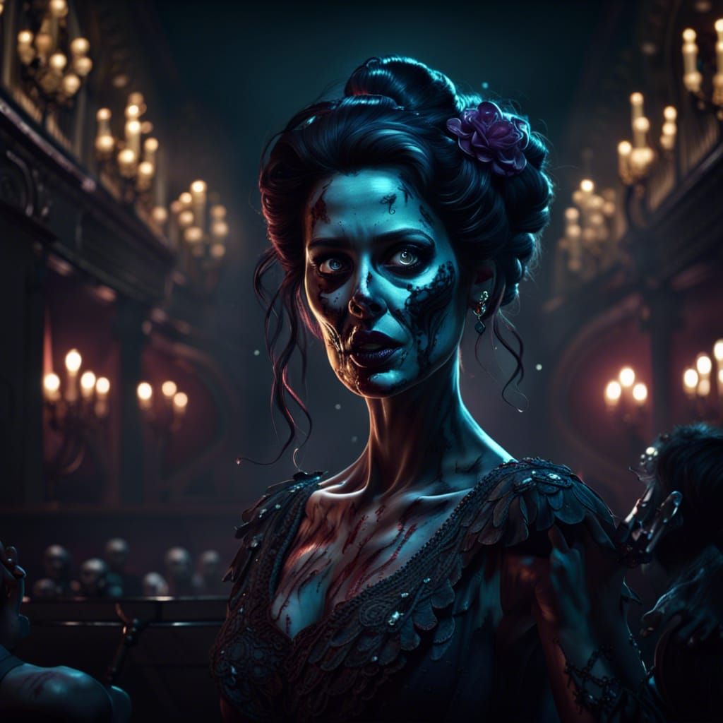 Gothic Zombie Actress Wins Oscar in Noir Style