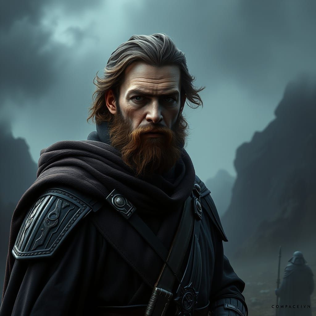 Armored Jedi in Dramatic Digital Matte Painting