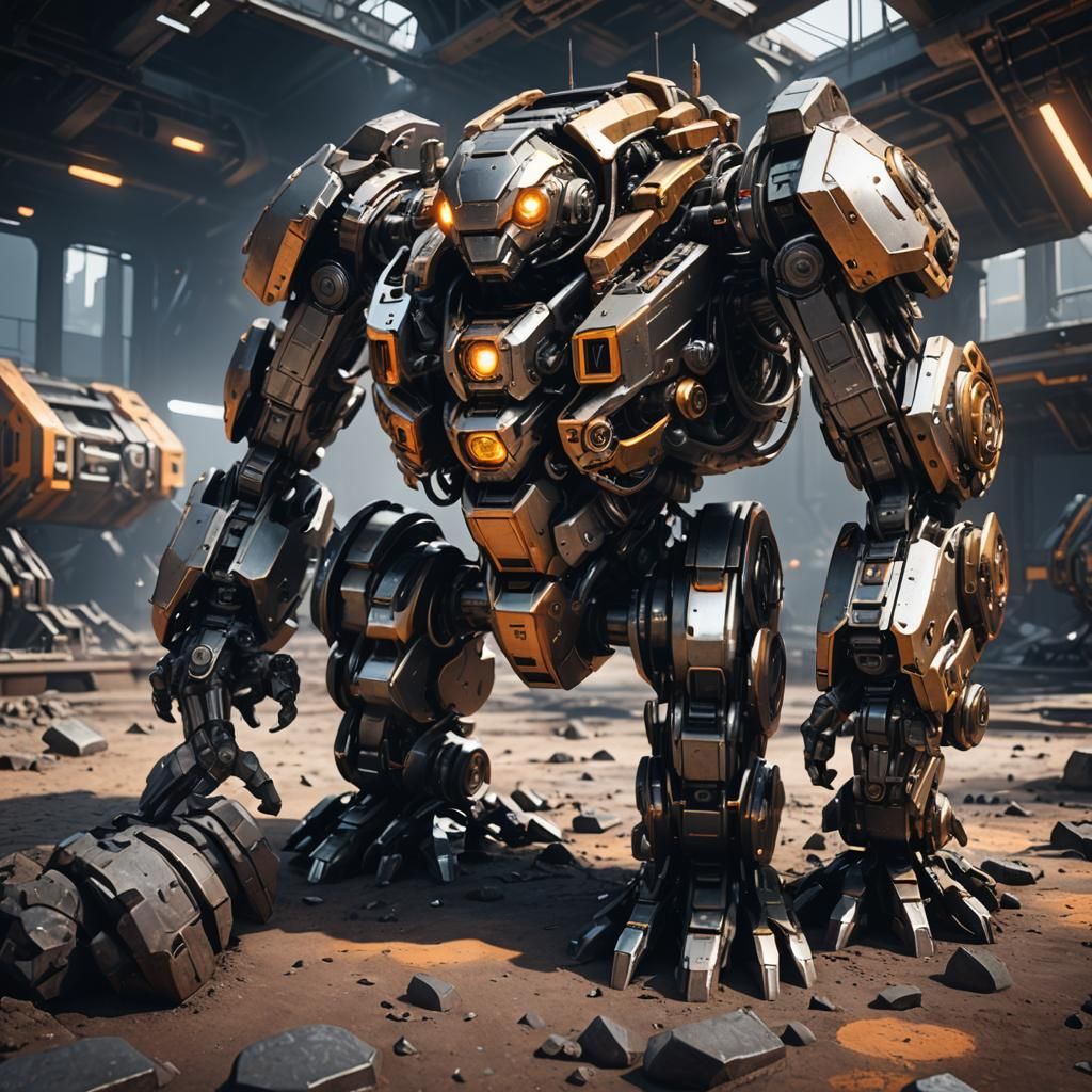 Futuristic Sci-Fi Mole with Intricate Mech Details