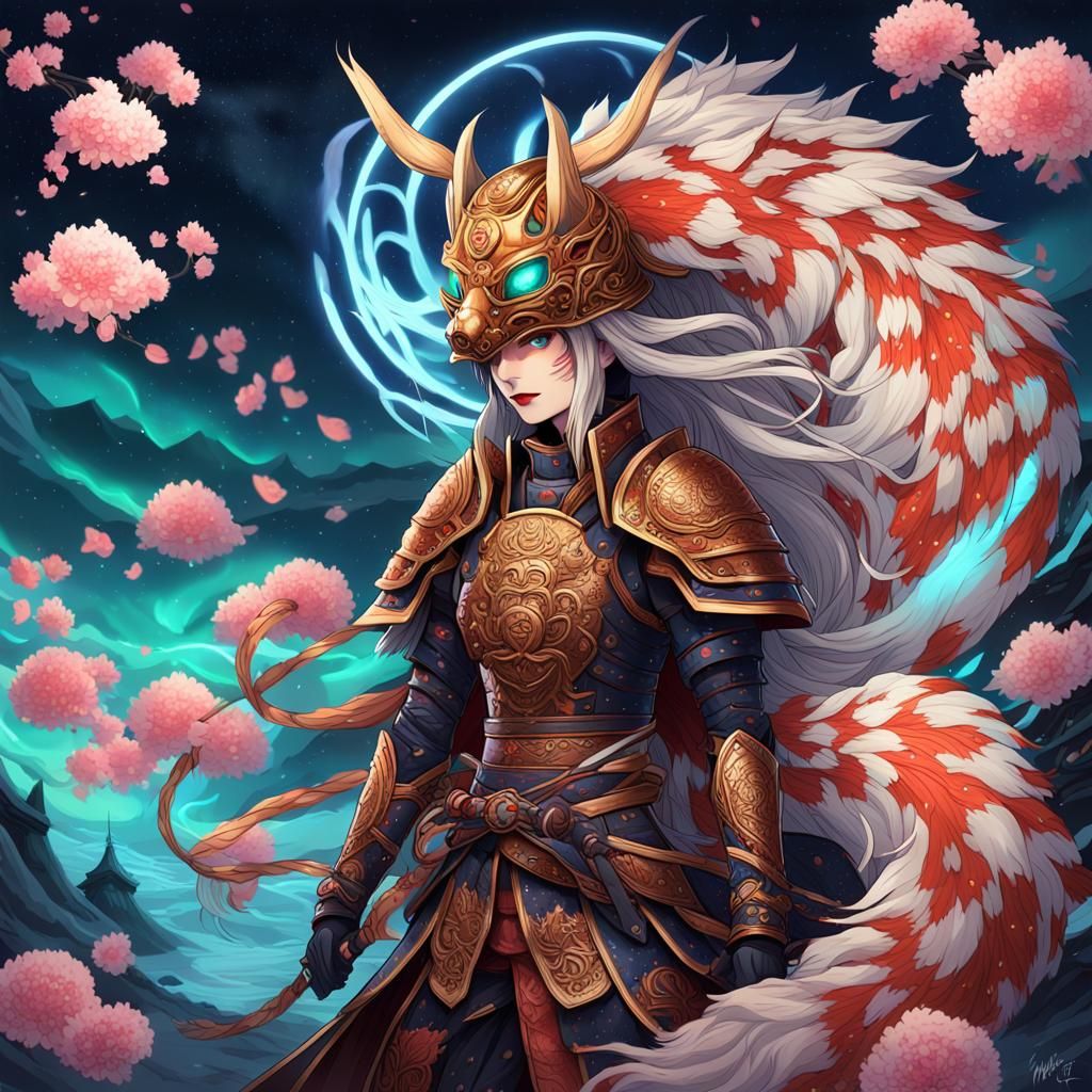 Kitsune Samurai in Serpent Rollercoaster Aurora