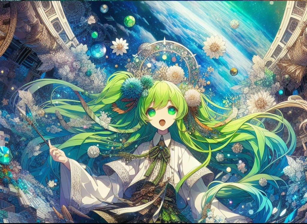 Anime Girl in Fantasy Dream Realm