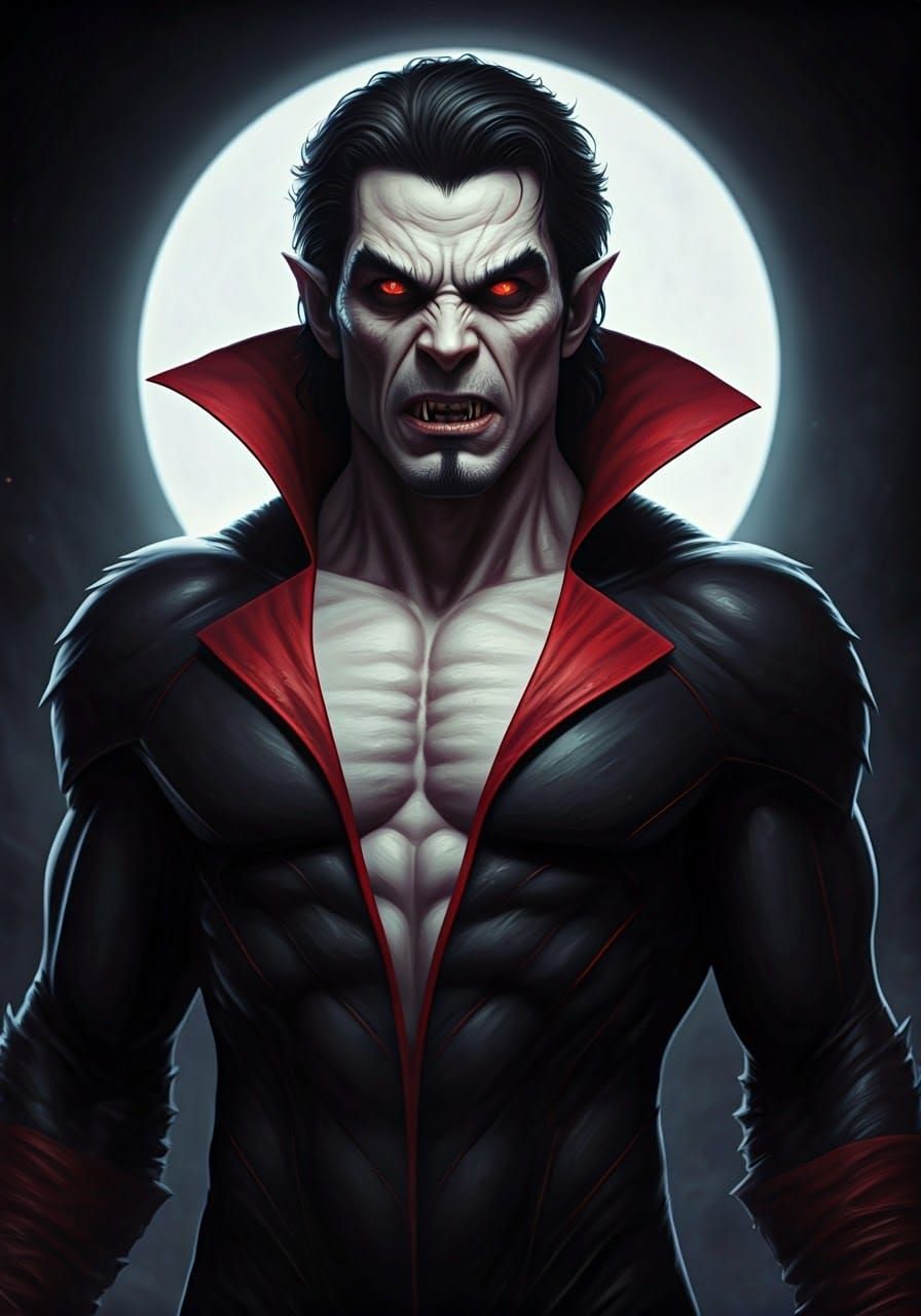 Marvel's Morbius in Gothic Comic Book Style