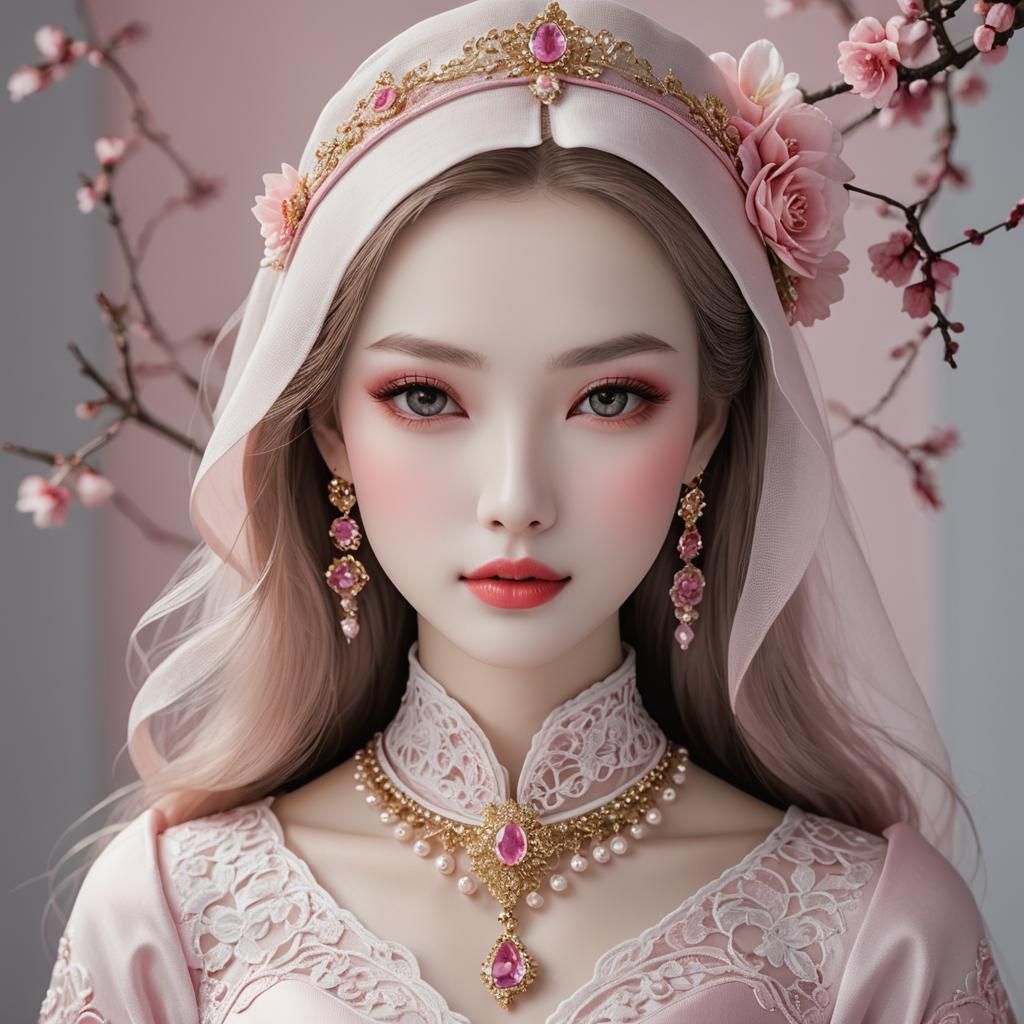 Portrait of Alluring Woman in Hyperdetailed Lighting