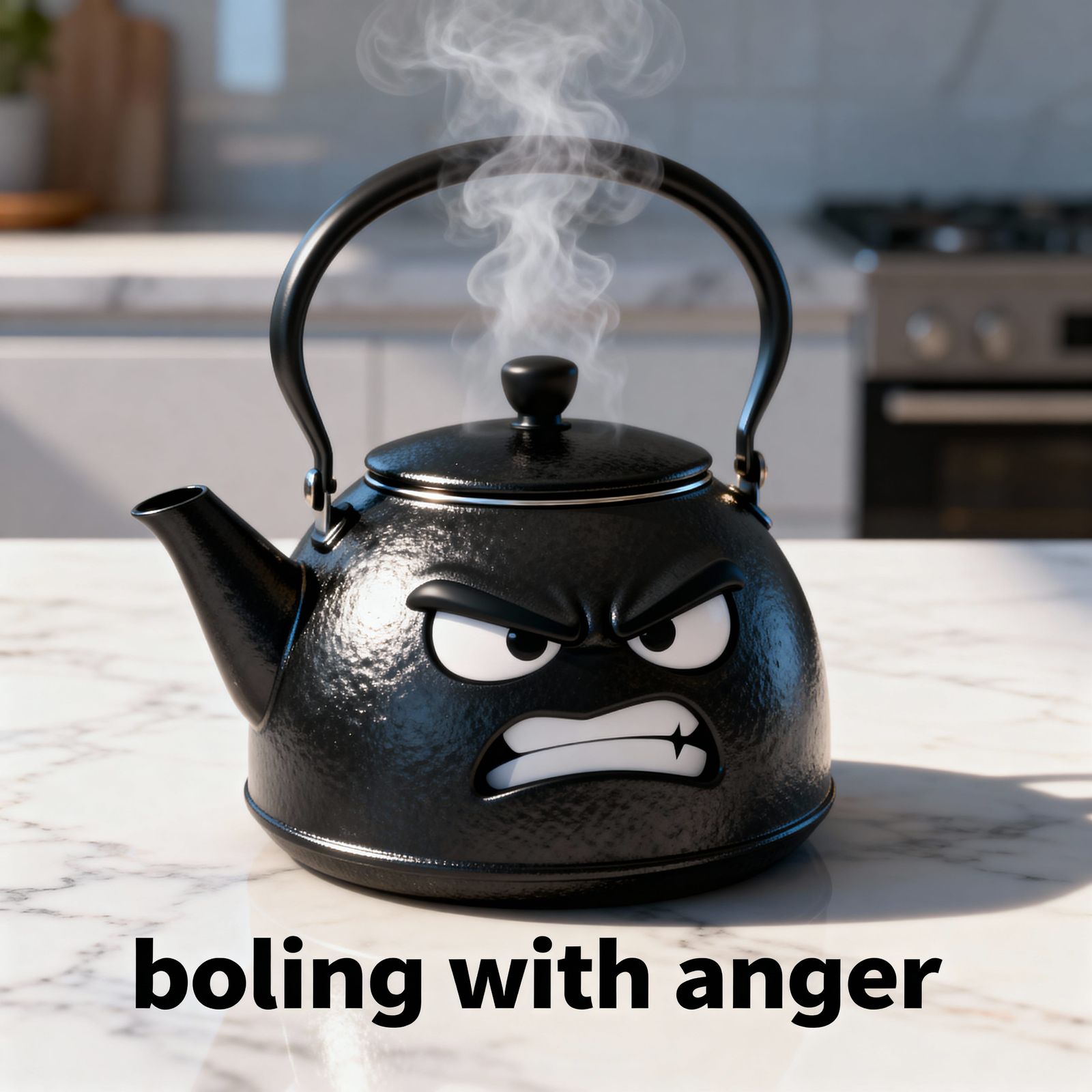 Angry Kettle Boils Over in 3D Style