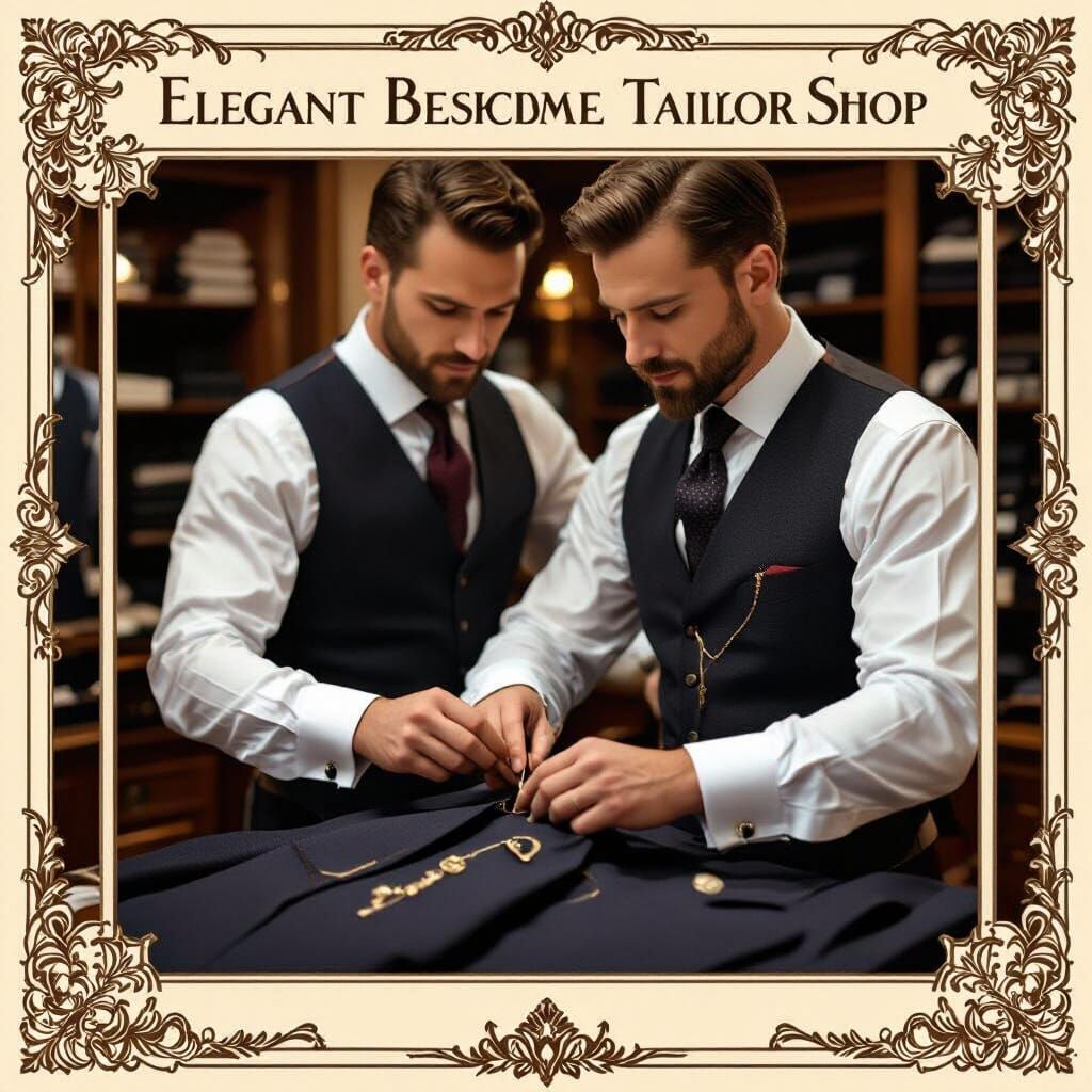 Elegant Tailor Shop with Hand-Sewn Craftsmanship