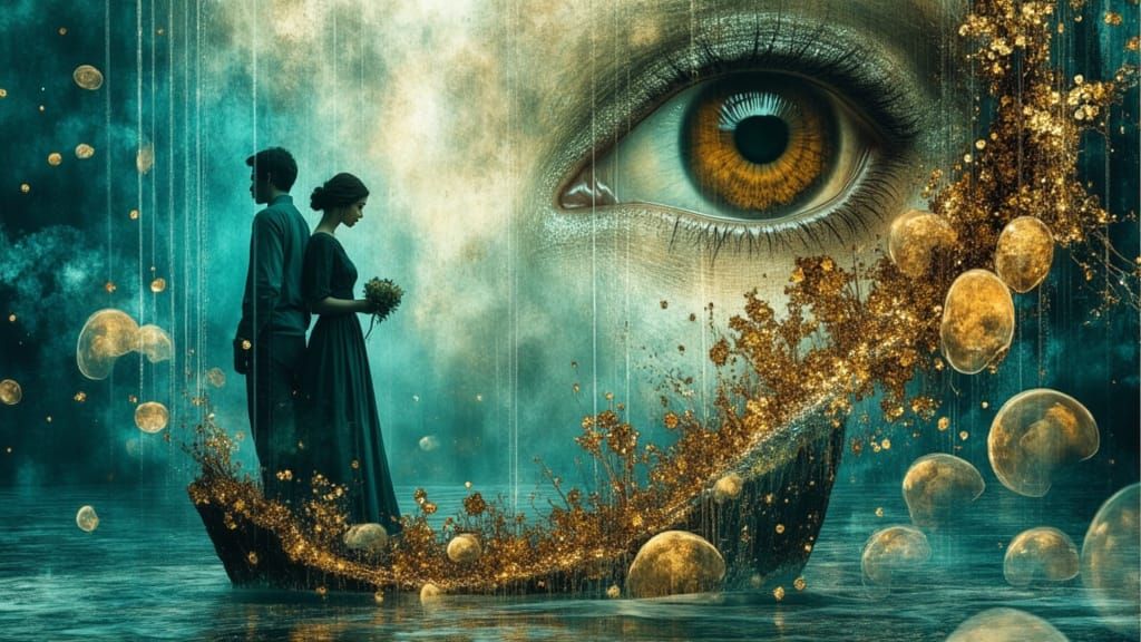 Ethereal Double Exposure: Victorian Shipwreck Surrealism