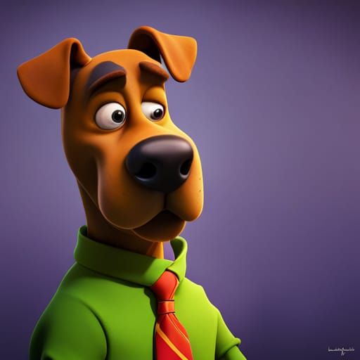 Scooby Doo Reimagined as 3D Digital Art