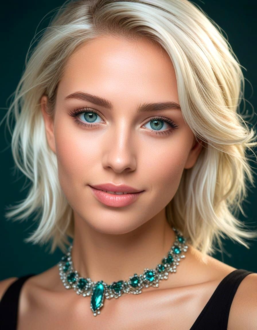 Serene Young Woman with Radiant Smile