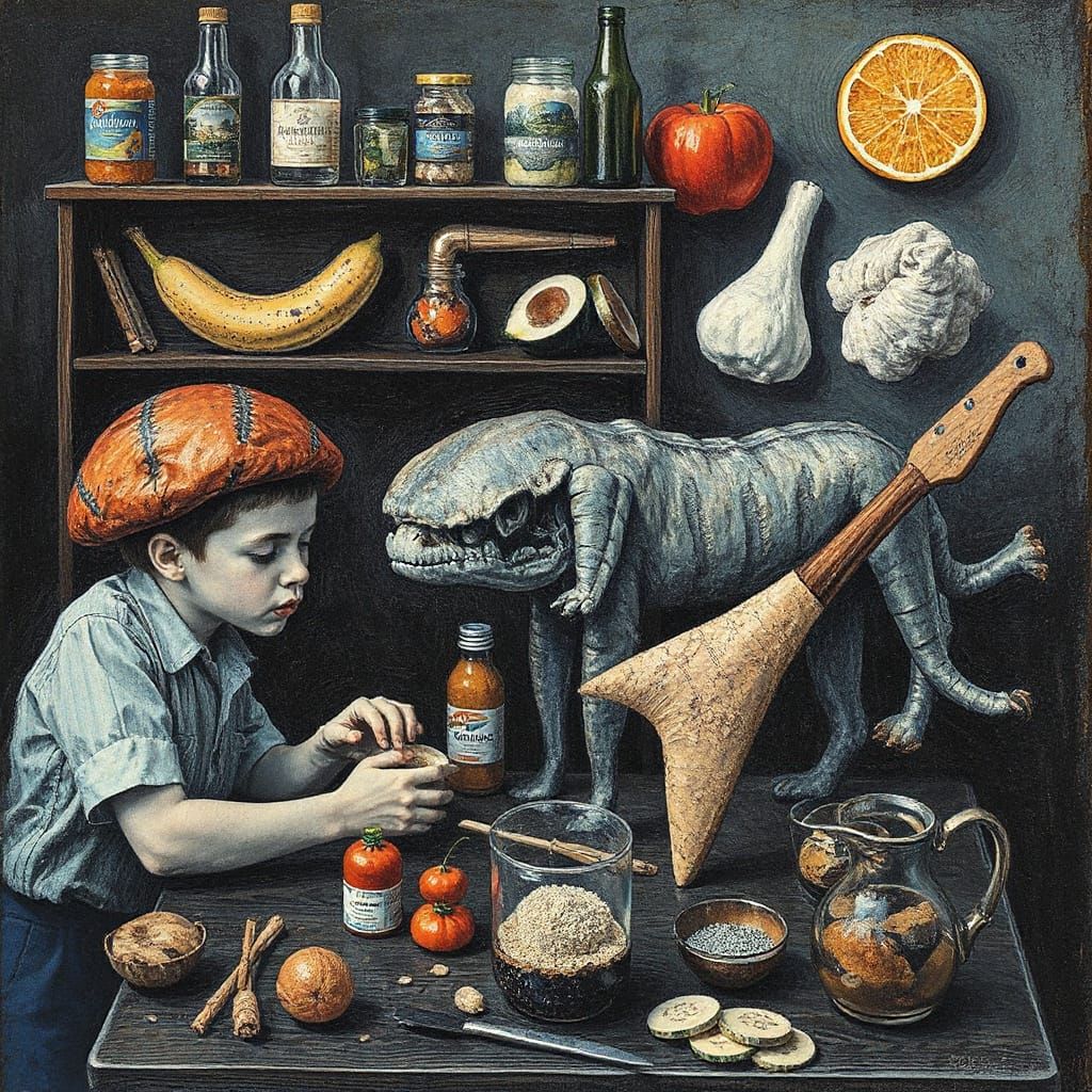 Surreal Eccentric Image in Style of Beksiński