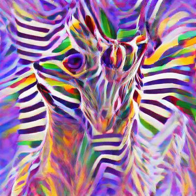 Zebra Giraffe Hybrid in Fauvism Style, 8K