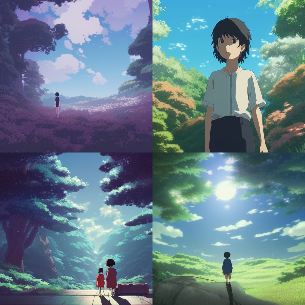 Anime Key Visual in Studio Ghibli Style