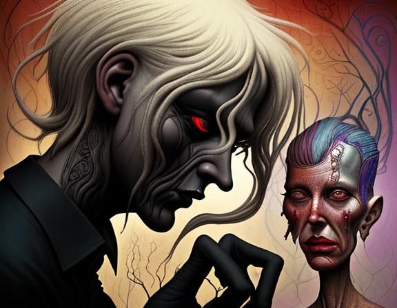 Dark Triad Personality: A Surreal Colorful Portrait